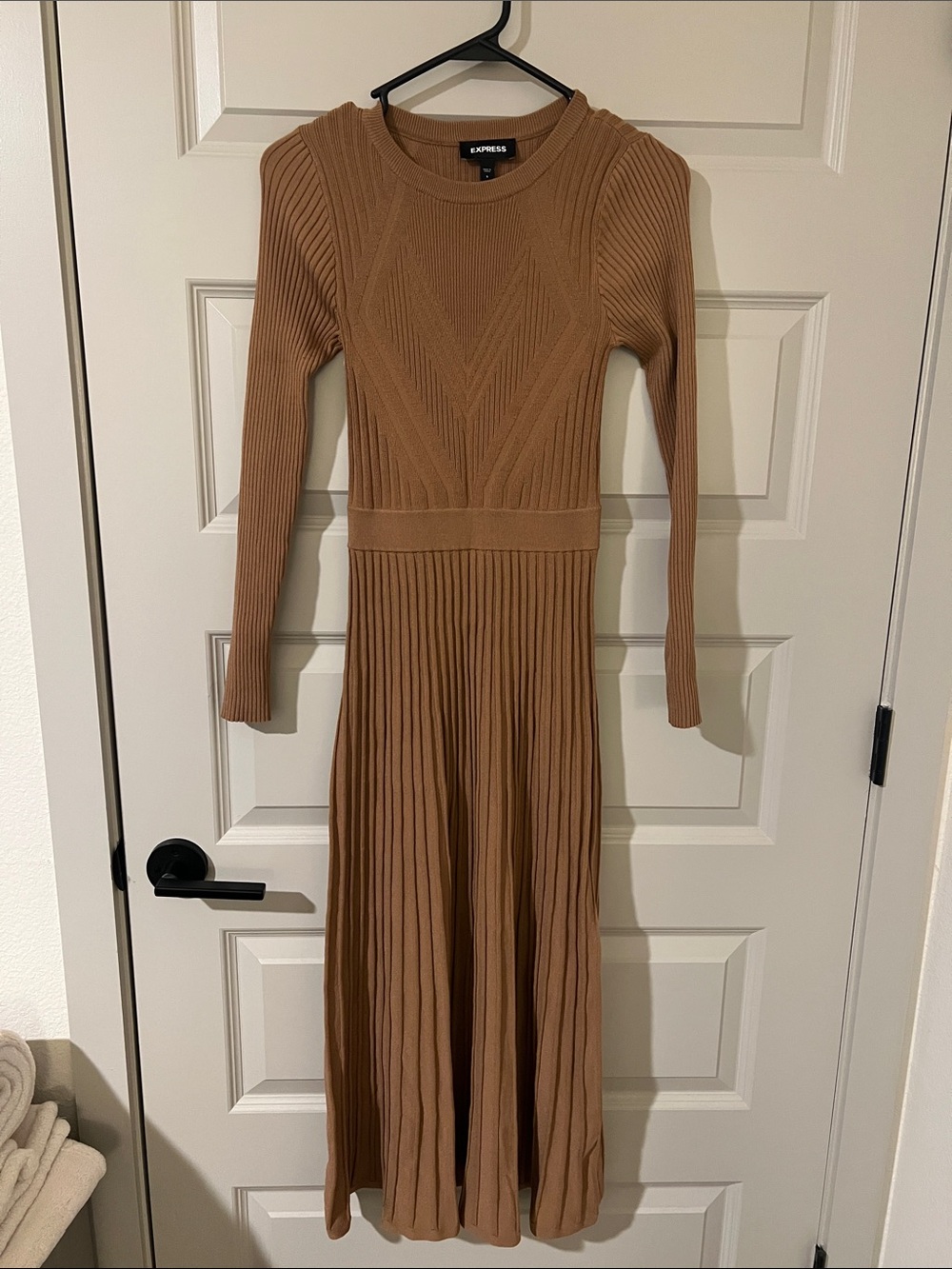 Express ribbed long sleeve sweater dress